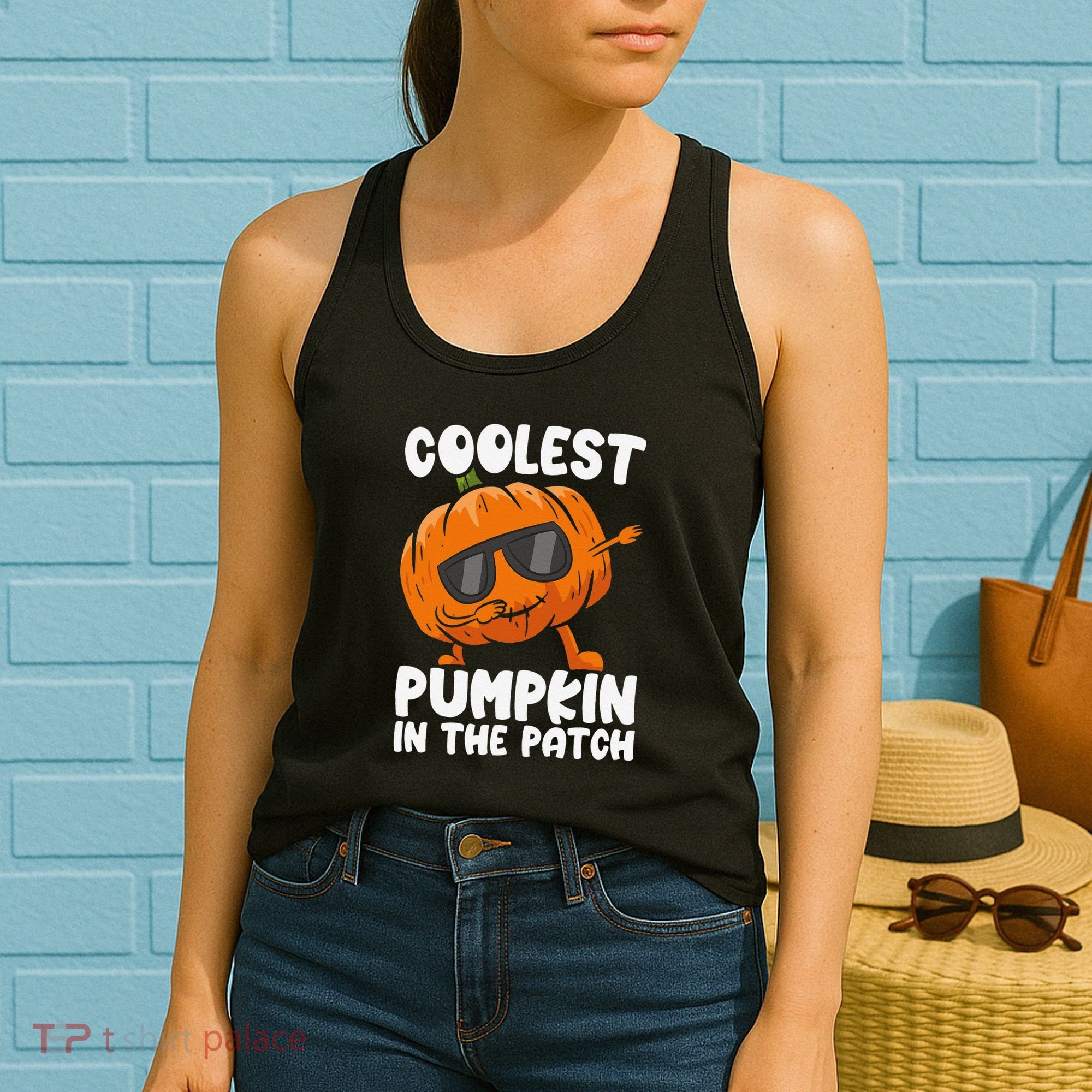 Coolest Pumpkin In The Patch Dabbing Halloween Women's Tank Top