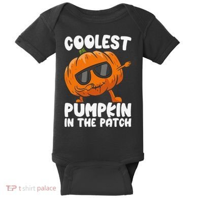 Coolest Pumpkin In The Patch Dabbing Halloween Baby Bodysuit