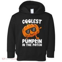 Coolest Pumpkin In The Patch Dabbing Halloween Toddler Hoodie thumb 0