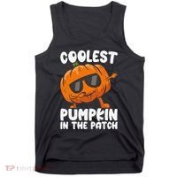 Coolest Pumpkin In The Patch Dabbing Halloween Tank Top thumb 0