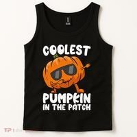 Coolest Pumpkin In The Patch Dabbing Halloween Tank Top thumb 2