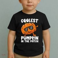Coolest Pumpkin In The Patch Dabbing Halloween Toddler T-Shirt thumb 2