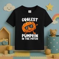 Coolest Pumpkin In The Patch Dabbing Halloween Toddler T-Shirt thumb 3