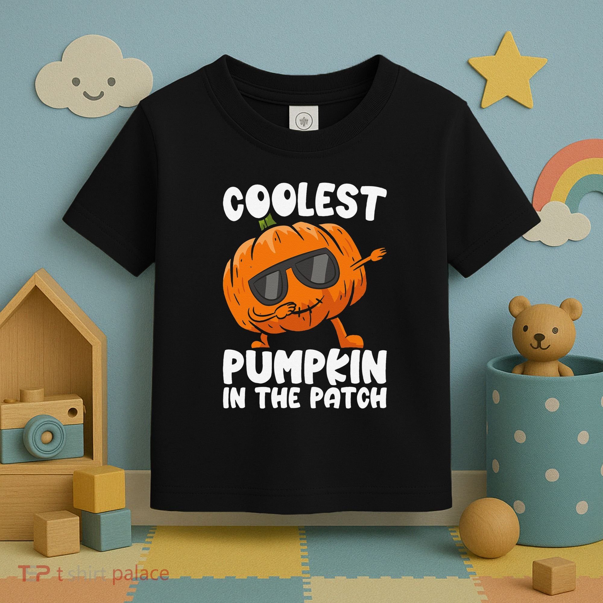 Coolest Pumpkin In The Patch Dabbing Halloween Toddler T-Shirt