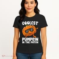 Coolest Pumpkin In The Patch Dabbing Halloween Women's T-Shirt thumb 4
