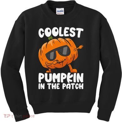Coolest Pumpkin In The Patch Dabbing Halloween Kids Sweatshirt