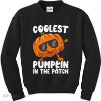 Coolest Pumpkin In The Patch Dabbing Halloween Kids Sweatshirt thumb 0