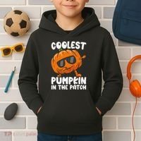 Coolest Pumpkin In The Patch Dabbing Halloween Kids Hoodie thumb 2