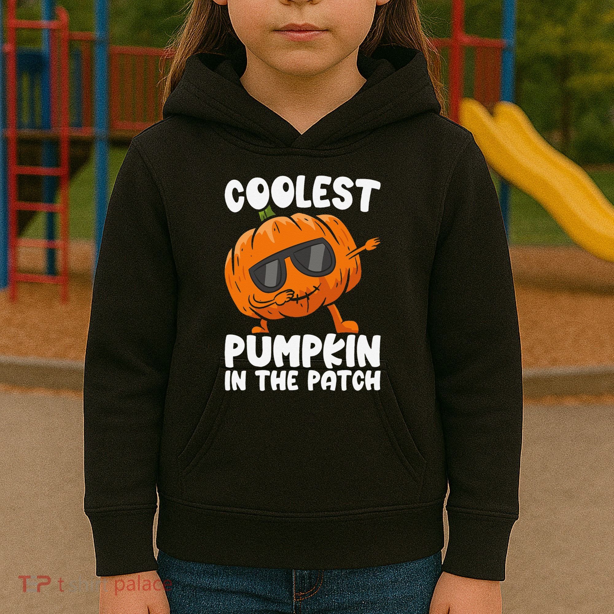 Coolest Pumpkin In The Patch Dabbing Halloween Kids Hoodie