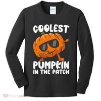 Coolest Pumpkin In The Patch Dabbing Halloween Kids Long Sleeve Shirt thumb 0