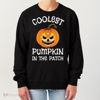 Coolest Pumpkin In The Patch Halloween Fall Design Funny Gift Women's Sweatshirt