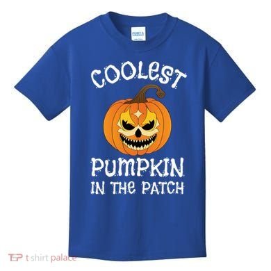 Coolest Pumpkin In The Patch Halloween Fall Design Funny Gift Kids T-Shirt