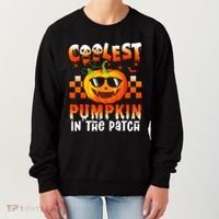 Coolest Pumpkin In The Patch Halloween Gift Women's Sweatshirt thumb 0