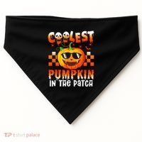 Coolest Pumpkin In The Patch Halloween Gift USA-Made Doggie Bandana thumb 0