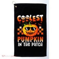 Coolest Pumpkin In The Patch Halloween Gift Golf Towel thumb 0