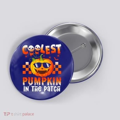 Coolest Pumpkin In The Patch Halloween Gift Button