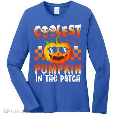 Coolest Pumpkin In The Patch Halloween Gift Women's Long Sleeve Shirt