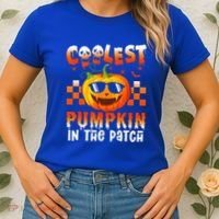Coolest Pumpkin In The Patch Halloween Gift Women's T-Shirt thumb 2