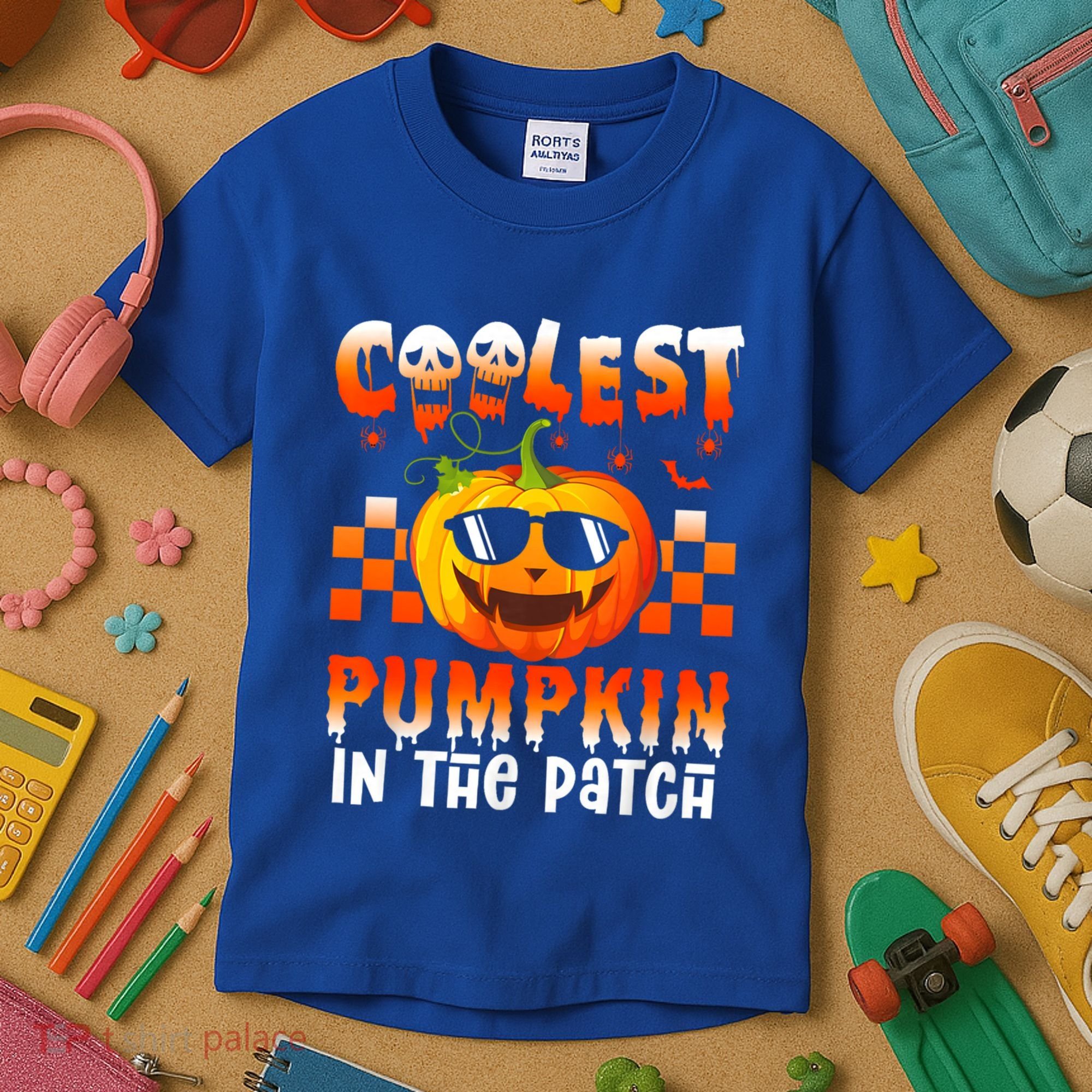 Coolest Pumpkin In The Patch Halloween Gift Kids T-Shirt
