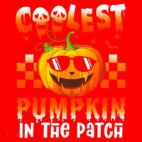 Coolest Pumpkin In The Patch Halloween Gift Santa Hat thumb 1