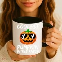 Coolest Pumpkin In The Patch Halloween Pumpkin Coffee Mug thumb 3
