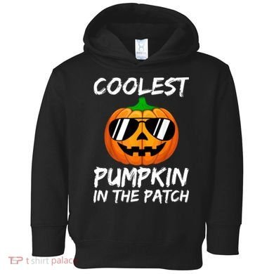 Coolest Pumpkin In The Patch Halloween Pumpkin Toddler Hoodie