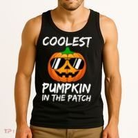 Coolest Pumpkin In The Patch Halloween Pumpkin Tank Top thumb 3