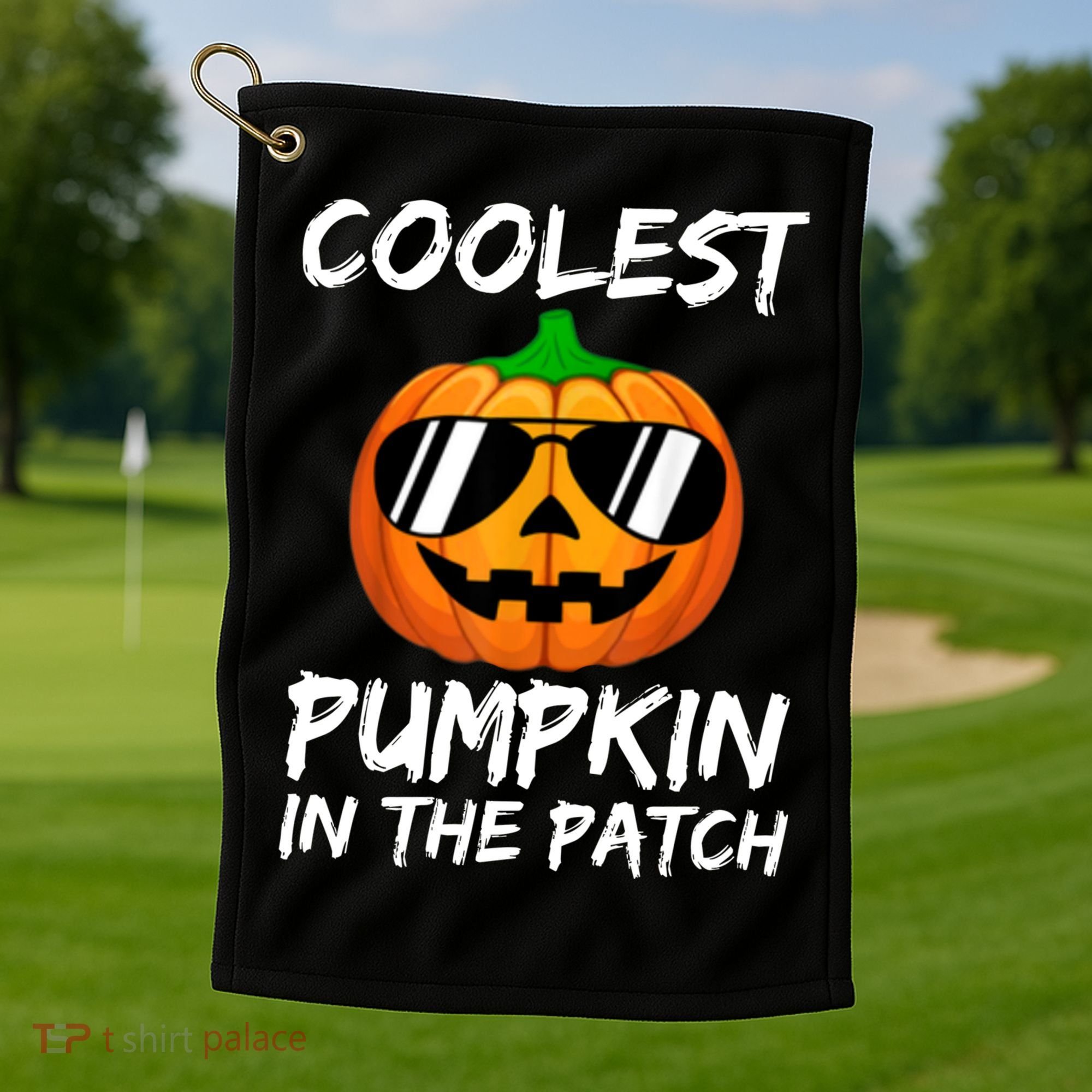 Coolest Pumpkin In The Patch Halloween Pumpkin Golf Towel