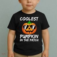 Coolest Pumpkin In The Patch Halloween Pumpkin Toddler T-Shirt thumb 2