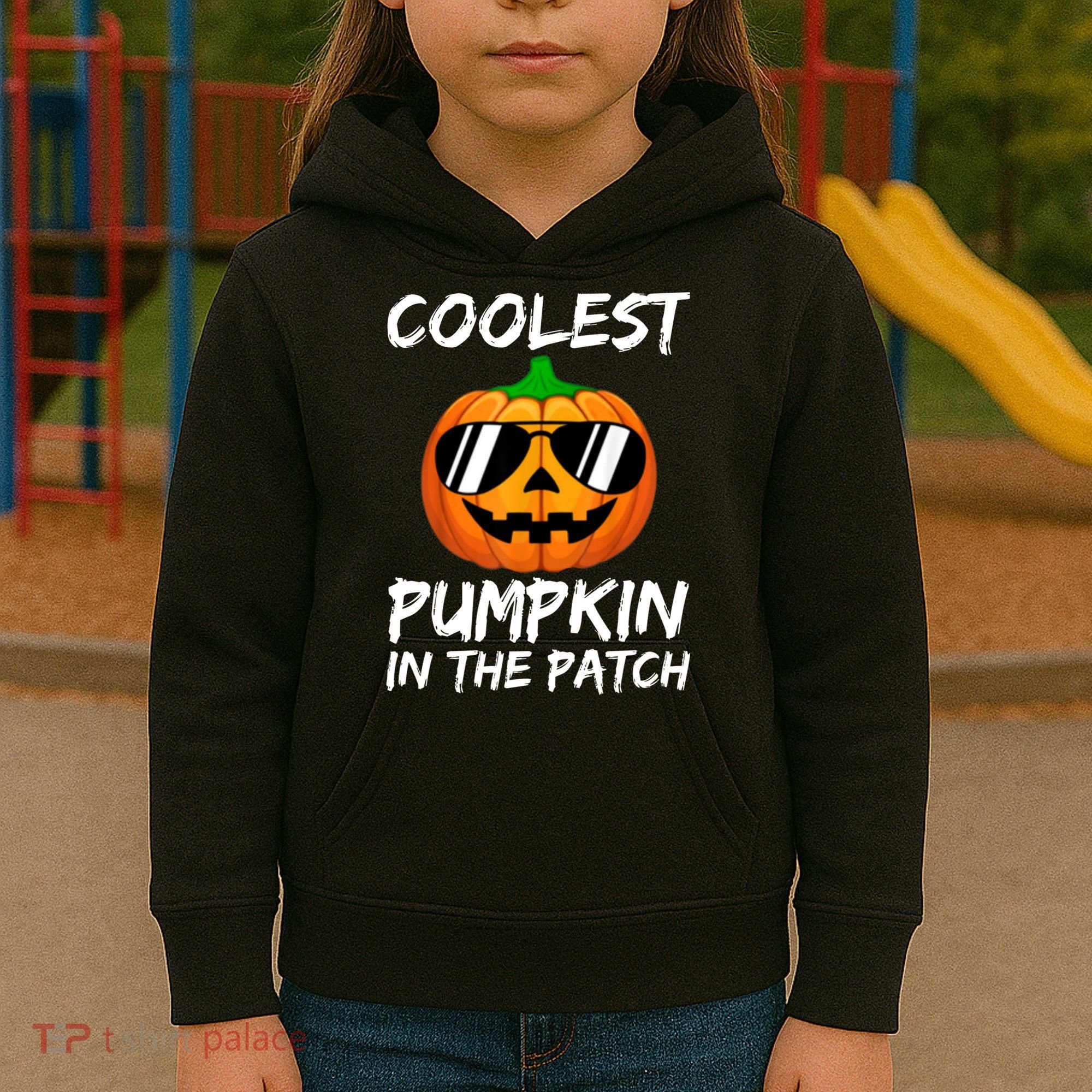 Coolest Pumpkin In The Patch Halloween Pumpkin Kids Hoodie