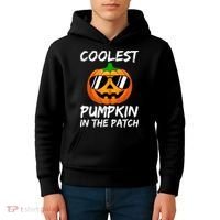 Coolest Pumpkin In The Patch Halloween Pumpkin Kids Hoodie thumb 4