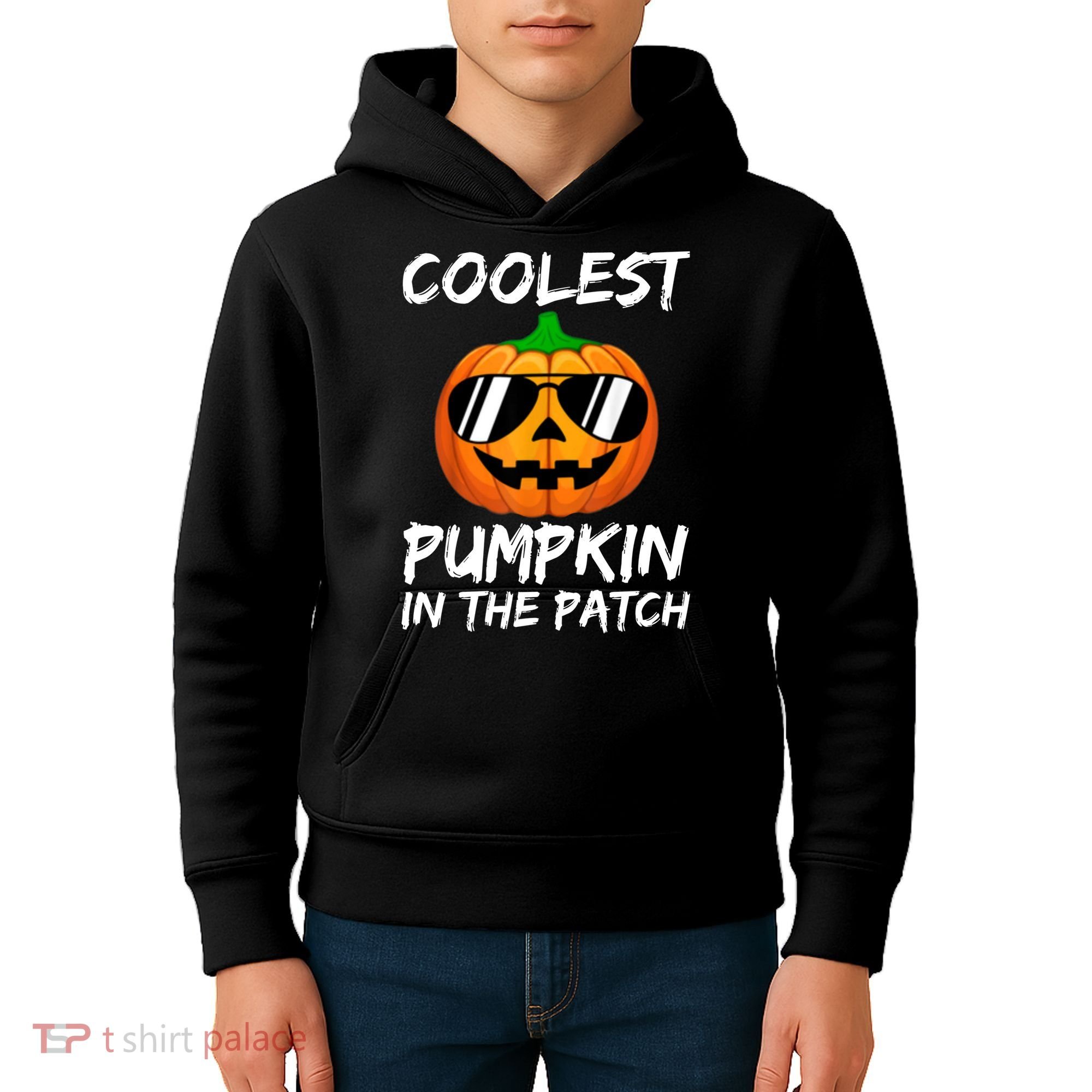 Coolest Pumpkin In The Patch Halloween Pumpkin Kids Hoodie