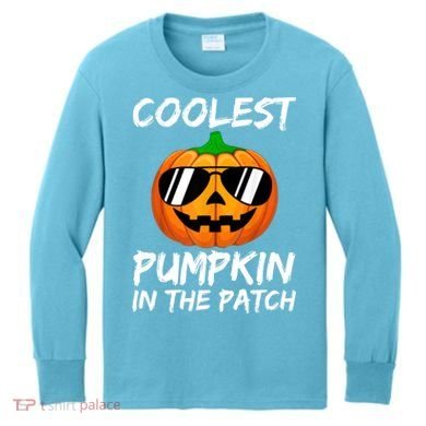 Coolest Pumpkin In The Patch Halloween Pumpkin Kids Long Sleeve Shirt