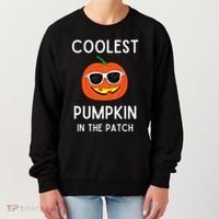 Coolest Pumpkin In The Patch Funny Cool Pumpkin Halloween Women's Sweatshirt thumb 0