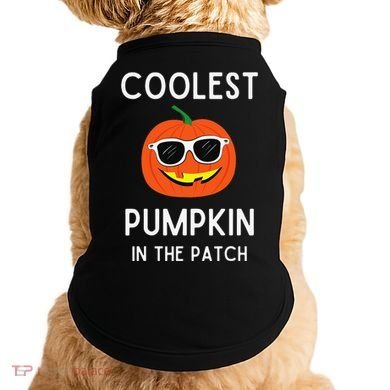Coolest Pumpkin In The Patch Funny Cool Pumpkin Halloween Doggie Tank