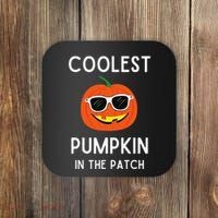 Coolest Pumpkin In The Patch Funny Cool Pumpkin Halloween Coaster thumb 0