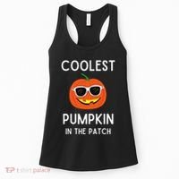 Coolest Pumpkin In The Patch Funny Cool Pumpkin Halloween Women's Tank Top thumb 0