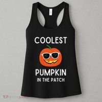 Coolest Pumpkin In The Patch Funny Cool Pumpkin Halloween Women's Tank Top thumb 3