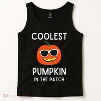 Coolest Pumpkin In The Patch Funny Cool Pumpkin Halloween Tank Top thumb 2