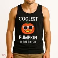 Coolest Pumpkin In The Patch Funny Cool Pumpkin Halloween Tank Top thumb 3