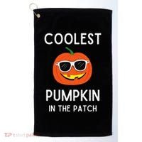 Coolest Pumpkin In The Patch Funny Cool Pumpkin Halloween Golf Towel thumb 0