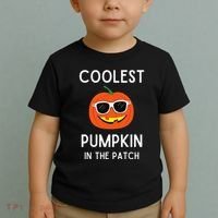 Coolest Pumpkin In The Patch Funny Cool Pumpkin Halloween Toddler T-Shirt thumb 2