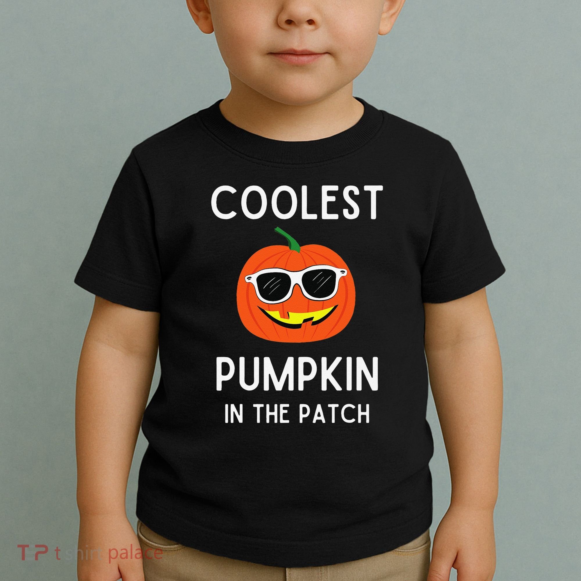 Coolest Pumpkin In The Patch Funny Cool Pumpkin Halloween Toddler T-Shirt