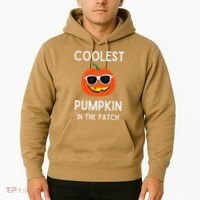 Coolest Pumpkin In The Patch Funny Cool Pumpkin Halloween Hoodie thumb 2