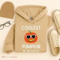 Coolest Pumpkin In The Patch Funny Cool Pumpkin Halloween Hoodie thumb 4