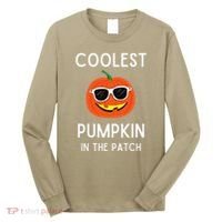 Coolest Pumpkin In The Patch Funny Cool Pumpkin Halloween Long Sleeve Shirt thumb 0