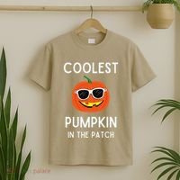 Coolest Pumpkin In The Patch Funny Cool Pumpkin Halloween T-Shirt thumb 2