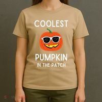 Coolest Pumpkin In The Patch Funny Cool Pumpkin Halloween T-Shirt thumb 4