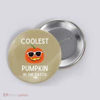 Coolest Pumpkin In The Patch Funny Cool Pumpkin Halloween Button thumb 0