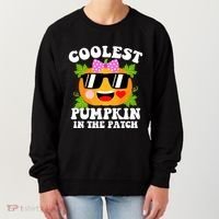 Coolest Pumpkin In The Patch Gift Funny Halloween Costume Gift Women's Sweatshirt thumb 0
